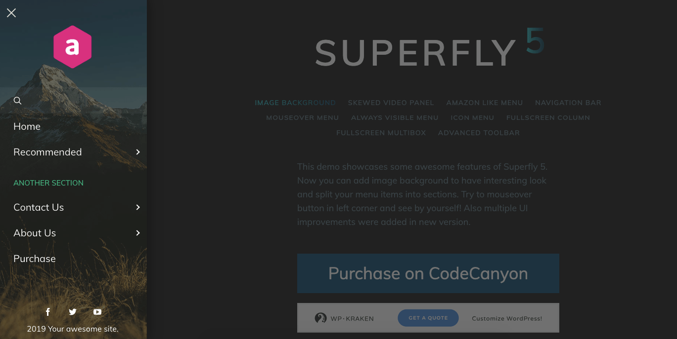 Superfly menu