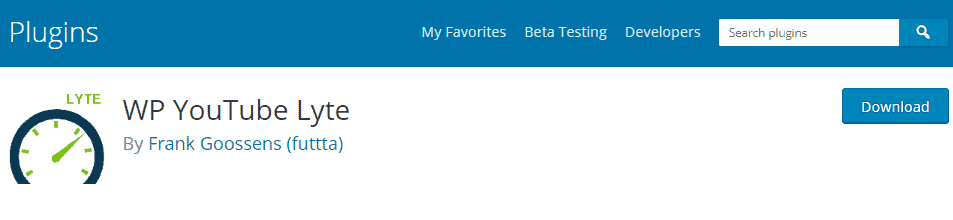 WP YouTube Lyte plugin