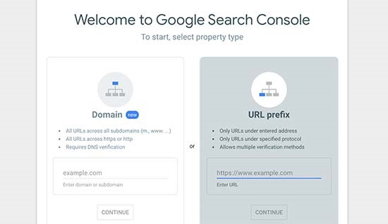 Search console dashboard