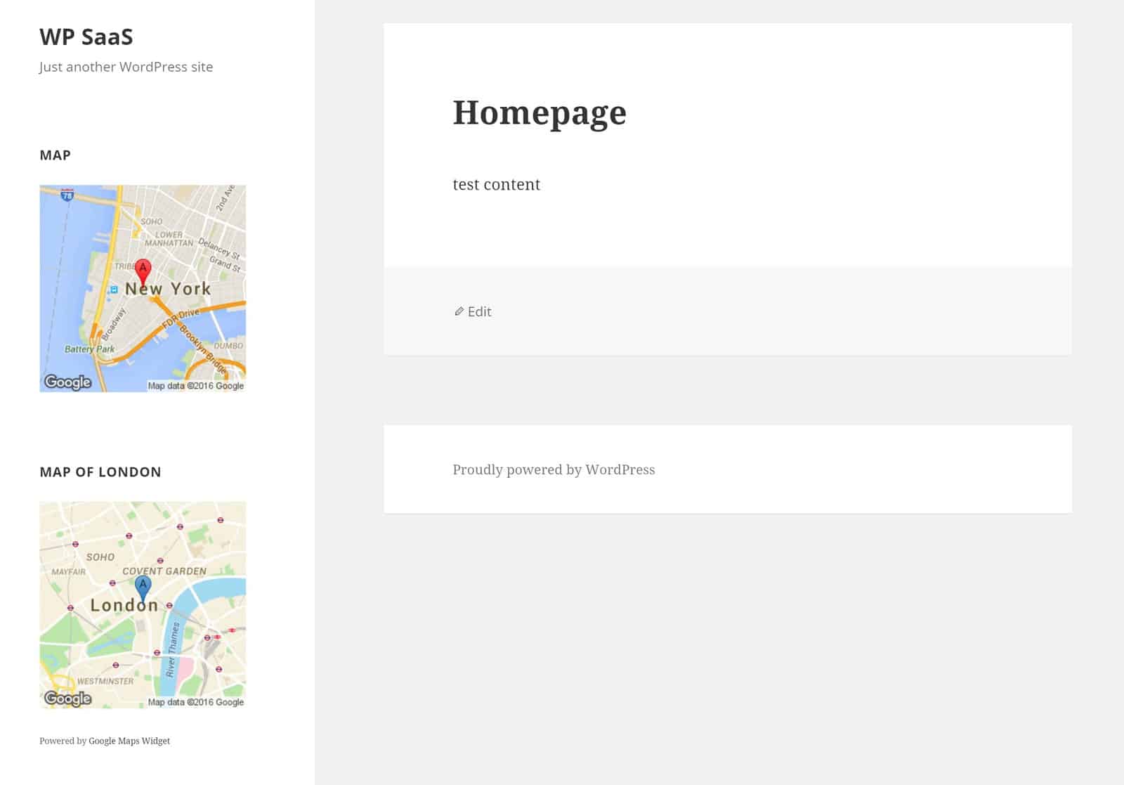 Thumbnail map widget preview