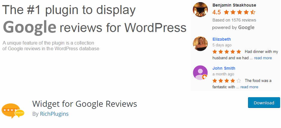 Widget for Google Reviews