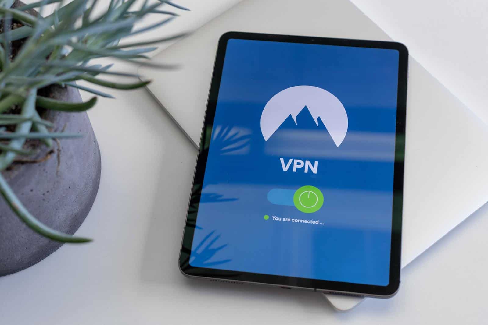 Tablet connected to VPN