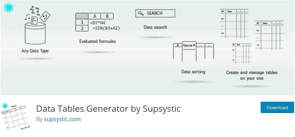 Data Tables Generator 