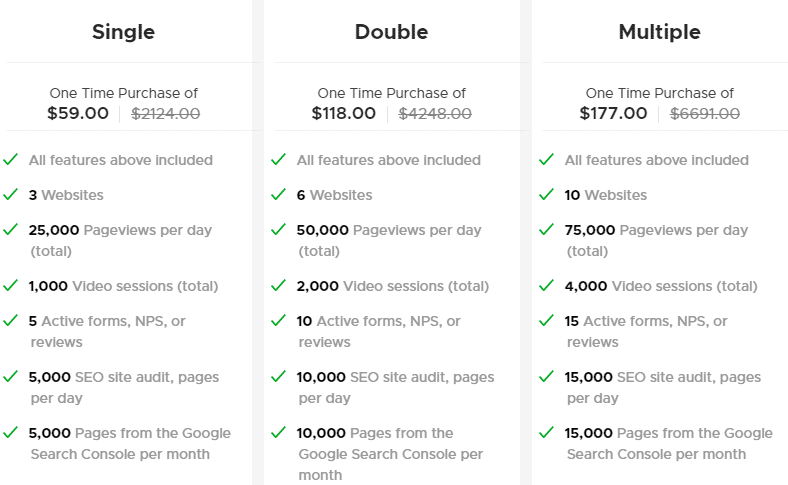 Plerdy pricing plans