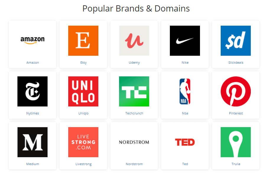 SimilarMail popular brands and domains