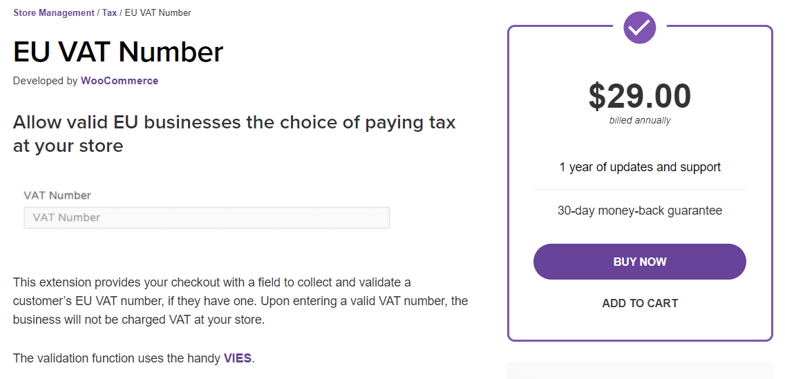 EU VAT Number plugin