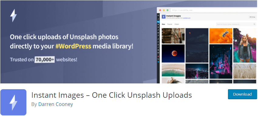 Instant Images – One Click Unsplash Uploads