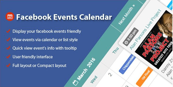 Facebook Events Calendar