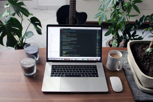 Laptop on the desk