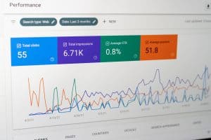 table performance impressions clicks on google analytics