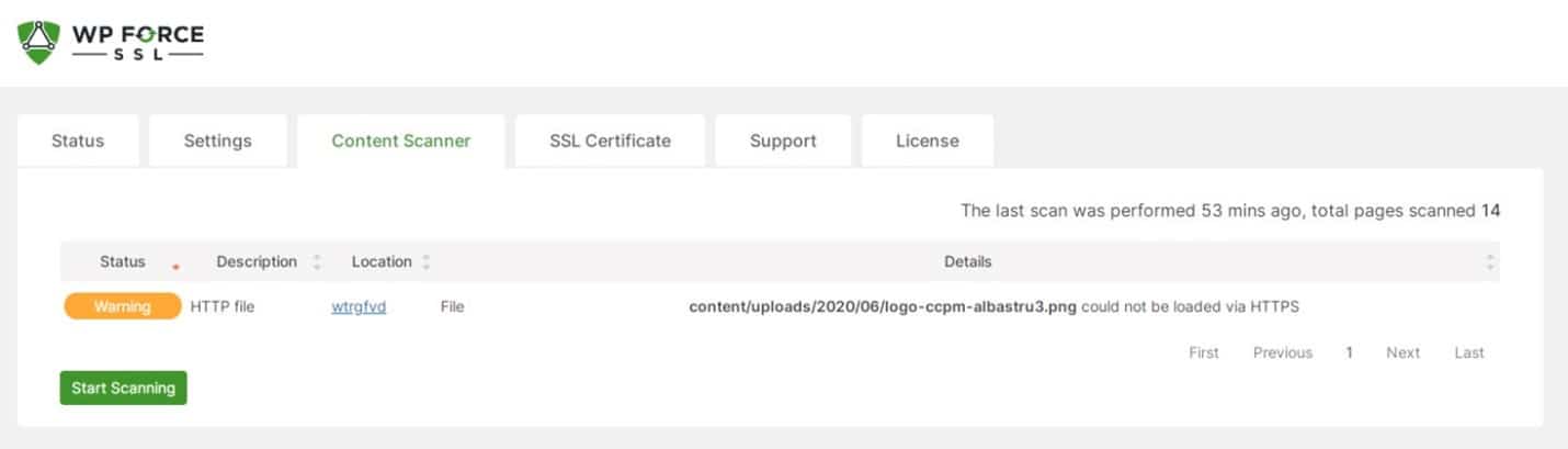 WP Force SSL Scanner