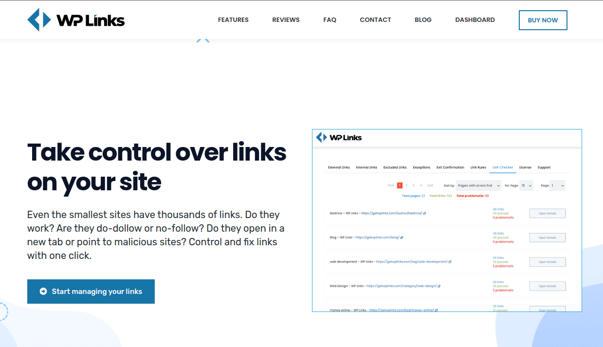 WP Links Header