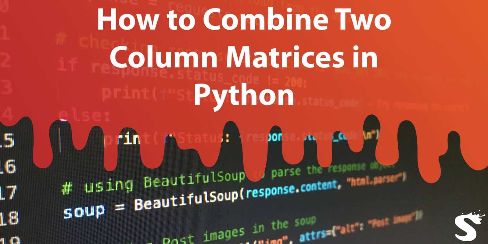 how to combine two column matrices in python