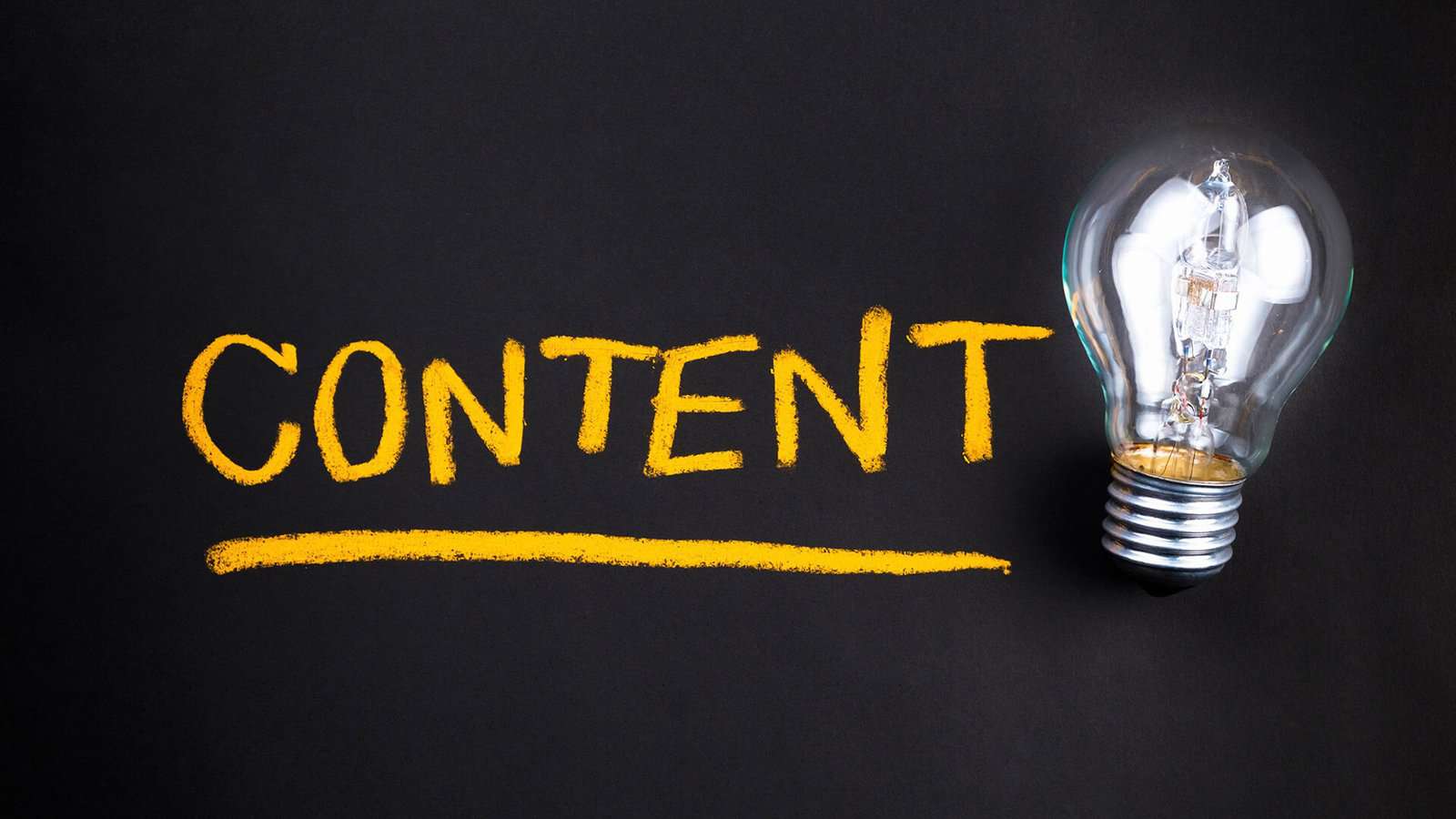 Content marketing idea lightbulb