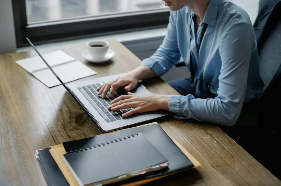 typing laptop