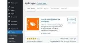 Method 1. Installing GTM Using a Plugin