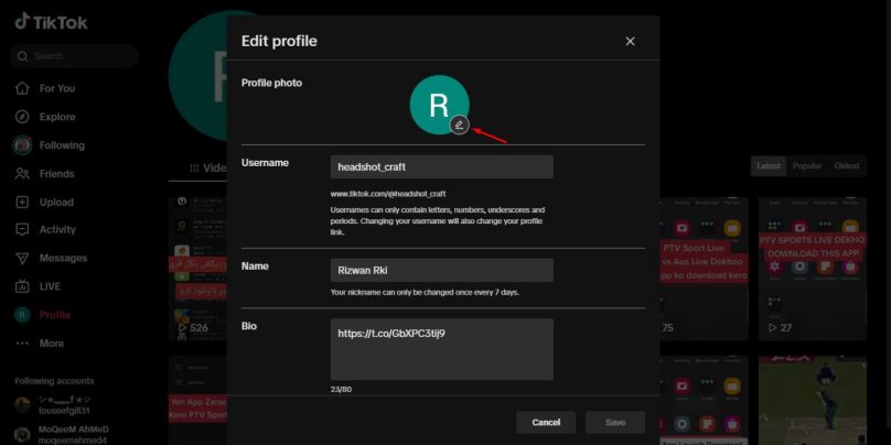How to Fix TikTok Profile Photo Not Updating on PC