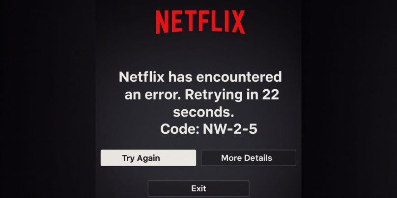 What is Netflix Error Code NW-2-5